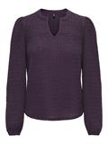 ONLILSE L/S V-NECK TOP JRS plum perfect