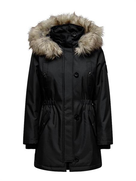 ONLIRIS FUR WINTER PARKA LIFE CC OTW black