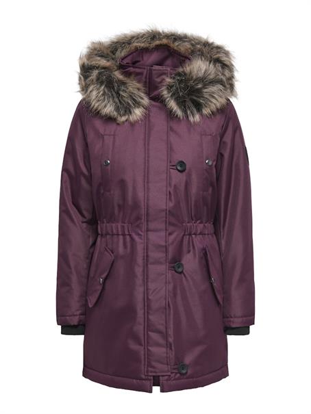 ONLIRIS FUR WINTER PARKA LIFE CC OTW mauve wine