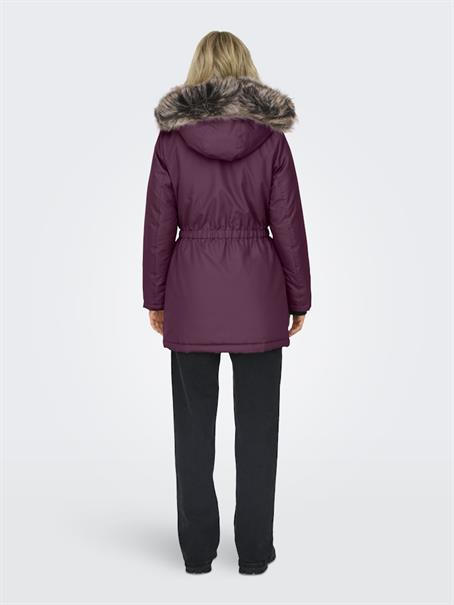 ONLIRIS FUR WINTER PARKA LIFE CC OTW mauve wine