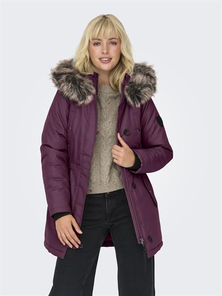 ONLIRIS FUR WINTER PARKA OTW CC mauve wine