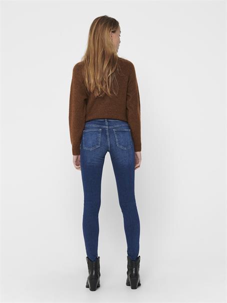 ONLISA4 ZIP REG SKINNY ANA230 NOOS dark blue denim