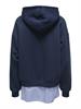 ONLISABEL L/S HOODIE WOVEN MIX SWT navy blazer