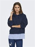 ONLISABEL L/S HOODIE WOVEN MIX SWT navy blazer