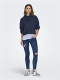 ONLISABEL L/S HOODIE WOVEN MIX SWT navy blazer