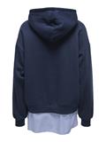 ONLISABEL L/S HOODIE WOVEN MIX SWT navy blazer