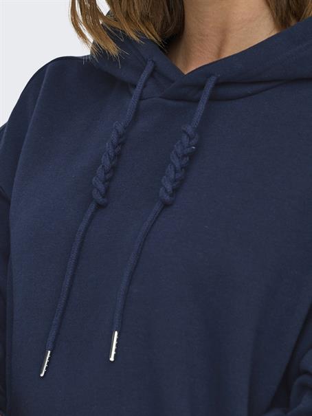 ONLISABEL L/S HOODIE WOVEN MIX SWT navy blazer