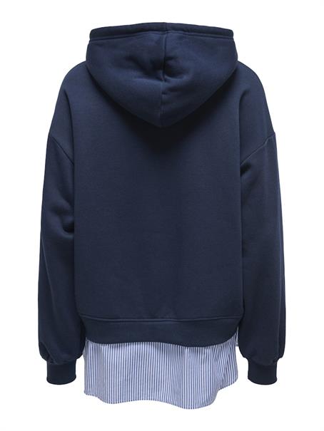 ONLISABEL L/S HOODIE WOVEN MIX SWT navy blazer