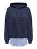 ONLISABEL L/S HOODIE WOVEN MIX SWT navy blazer