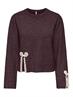 ONLIVY LS BOW O-NECK KNT fudge