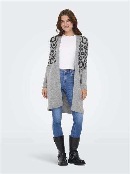 ONLJADE ANIMAL LS CARDIGAN KNT NOOS light grey melange