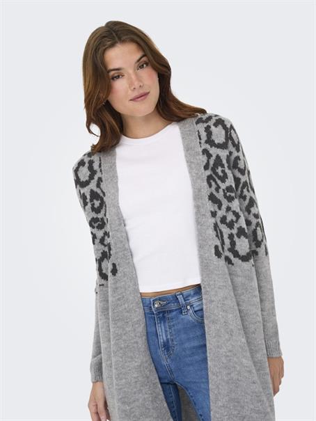 ONLJADE ANIMAL LS CARDIGAN KNT NOOS light grey melange
