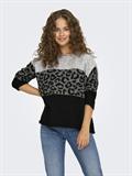 ONLJADE ANIMAL LS O-NECK KNT NOOS light grey melange