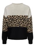 ONLJADE ANIMAL LS O-NECK KNT NOOS moonbeam