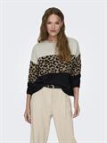 ONLJADE ANIMAL LS O-NECK KNT NOOS moonbeam