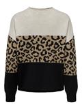 ONLJADE ANIMAL LS O-NECK KNT NOOS moonbeam