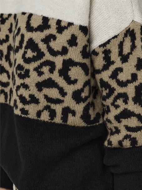 ONLJADE ANIMAL LS O-NECK KNT NOOS moonbeam