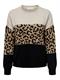 ONLJADE ANIMAL LS O-NECK KNT NOOS moonbeam