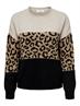 ONLJADE ANIMAL LS O-NECK KNT NOOS moonbeam