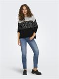 ONLJADE PATTERN LS O-NECK KNT NOOS light grey melange