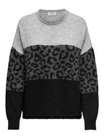 ONLJADE PATTERN LS O-NECK KNT NOOS light grey melange