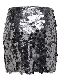 ONLJADEL SEQUINS SKIRT WVN gunmetal