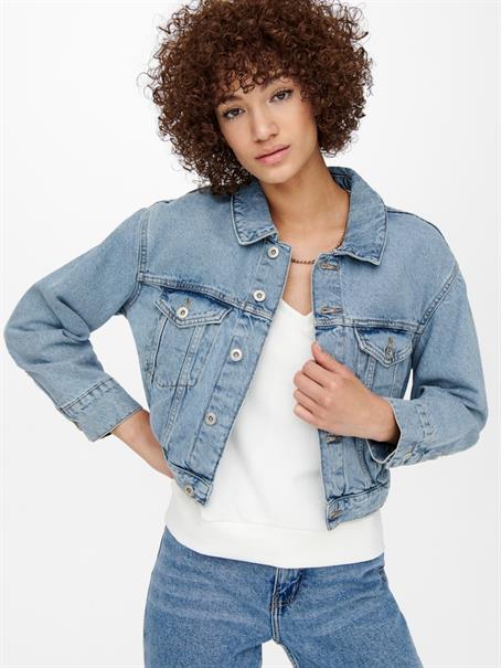 ONLJAGGER PLEAT DNM JACKET light blue denim