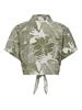 ONLJAKIRI LINEN S/S KNOT SHIRT WVN cloud dancer