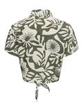 ONLJAKIRI LINEN S/S KNOT SHIRT WVN kalamata