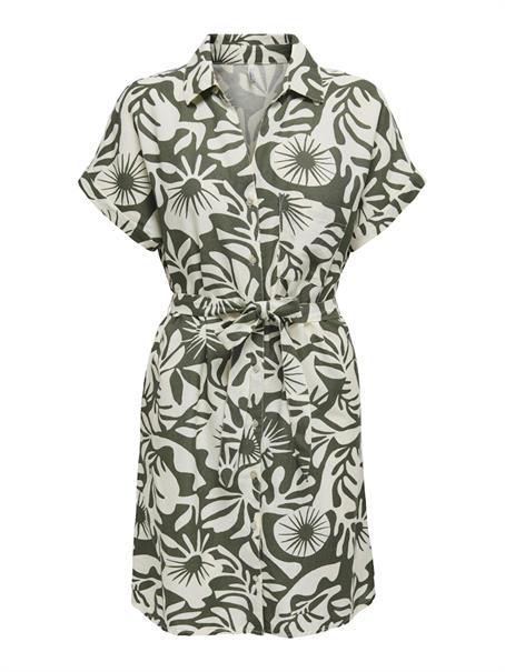 ONLJAKIRI LINEN S/S SHIRT DRESS PTM kalamata