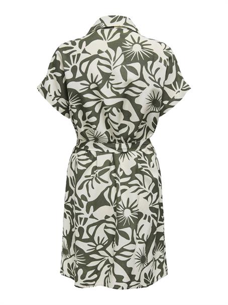 ONLJAKIRI LINEN S/S SHIRT DRESS PTM kalamata