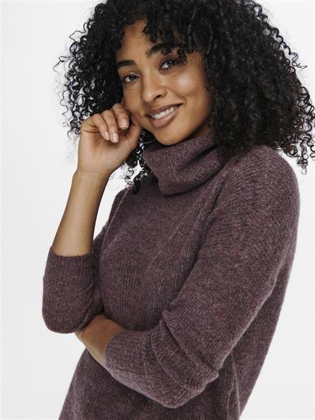 ONLJANA L/S COWLNCK DRESS WOOL KNT NOOS rose brown