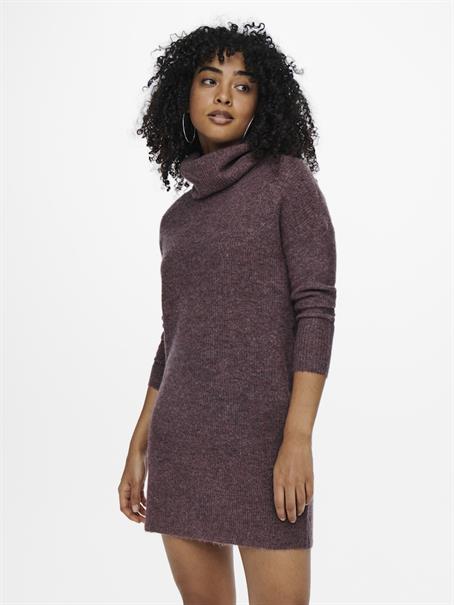 ONLJANA L/S COWLNCK DRESS WOOL KNT NOOS rose brown