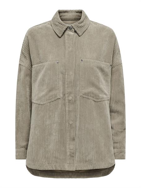 ONLJANINE-RAI LS OVS CORD SHACKET NOOS weathered teak