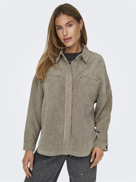 ONLJANINE-RAI LS OVS CORD SHACKET NOOS weathered teak