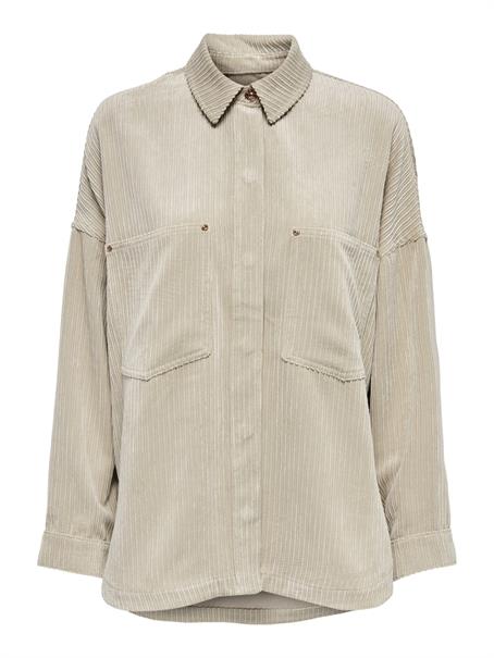 ONLJANINE-RAI OVS CORD SHACKET PNT 2 oxford tan