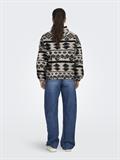 ONLJANNE AZTEC TEDDY L/S HALFZIP CC SWT birch