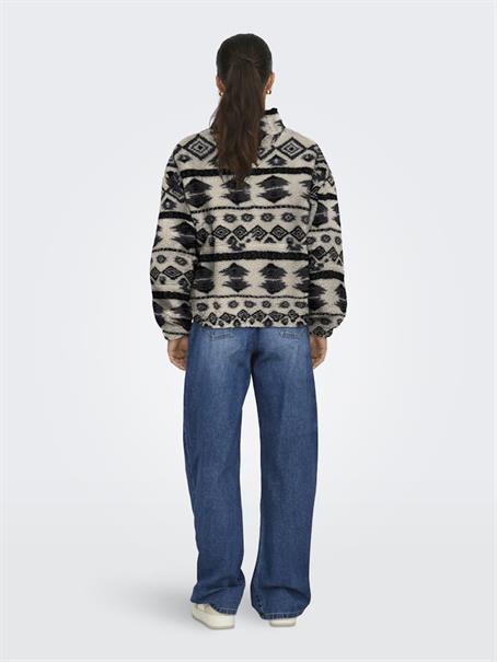 ONLJANNE AZTEC TEDDY L/S HALFZIP CC SWT birch