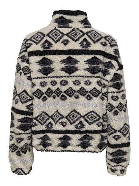 ONLJANNE AZTEC TEDDY L/S ZIP CC SWT birch