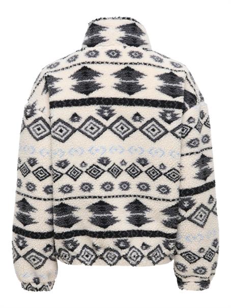 ONLJANNE AZTEC TEDDY L/S ZIP CC SWT birch