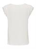 ONLJASMINA LIFE SS V LACE TOP NOOS WVN cloud dancer