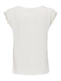 ONLJASMINA LIFE SS V LACE TOP NOOS WVN cloud dancer