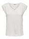 ONLJASMINA LIFE SS V LACE TOP NOOS WVN cloud dancer