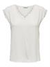 ONLJASMINA LIFE SS V LACE TOP NOOS WVN cloud dancer