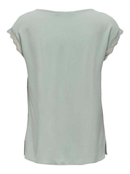 ONLJASMINA LIFE SS V LACE TOP NOOS WVN jadeite