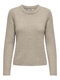 ONLJEANETT LIFE L/S RIB O-NECK CC KNT humus