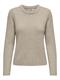 ONLJEANETT LIFE L/S RIB O-NECK CC KNT humus