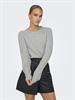 ONLJEANETT LIFE L/S RIB O-NECK CC KNT light grey melange