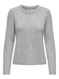 ONLJEANETT LIFE L/S RIB O-NECK CC KNT light grey melange