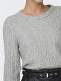 ONLJEANETT LIFE L/S RIB O-NECK CC KNT light grey melange